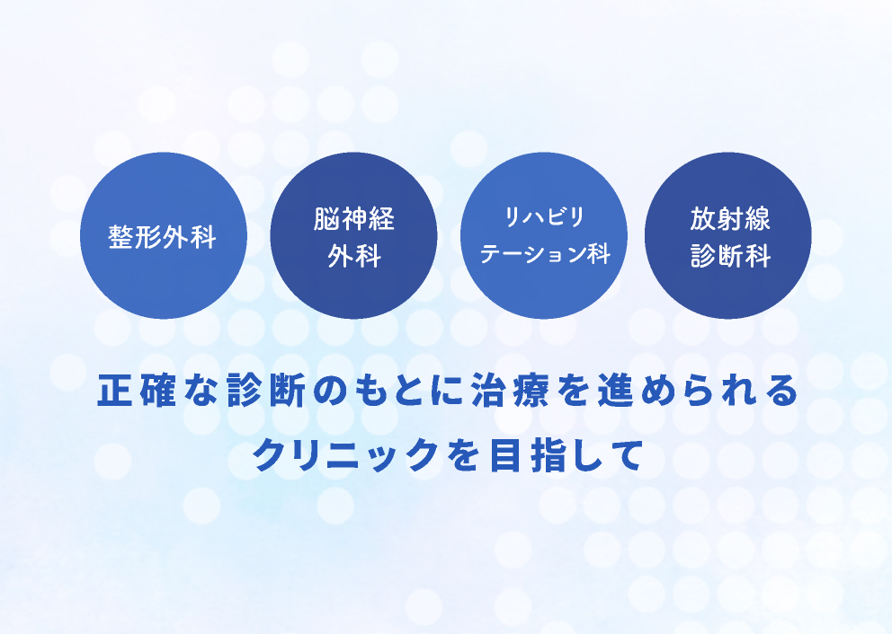 正確な診断のもとに治療を進められるクリニックを目指して